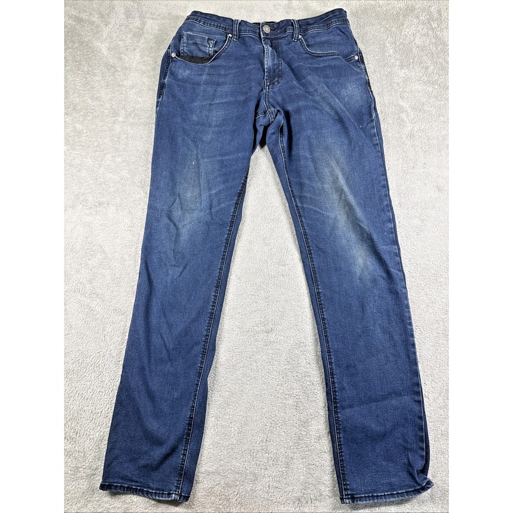 Buffalo David Bitton‎ Men's Adam Slim Stretch Straight Leg Jeans Blue Size 36x34